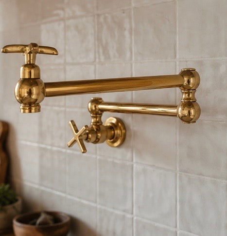 Classic Pot Filler - Unlacquered Brass Finish