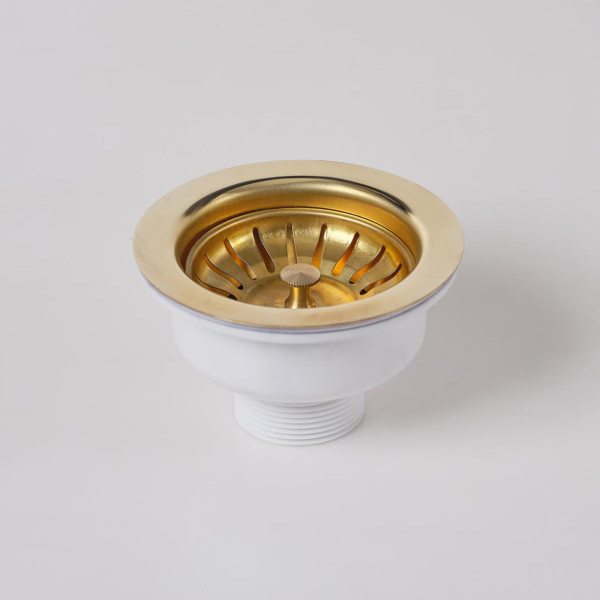 Unlacquered Brass Strainer Basket With Stopper